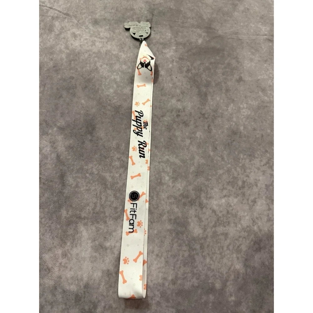 FitFam The Puppy Run Running Medal w/ Lanyard White Paw Prints, Bones. Lot of 8